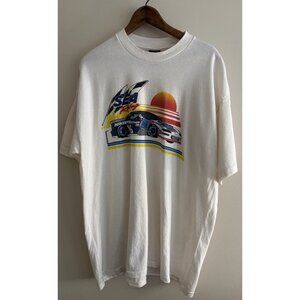 Vintage Tee Shirt Short Sleeve Sea Racing Size XL White By Native Sun Car